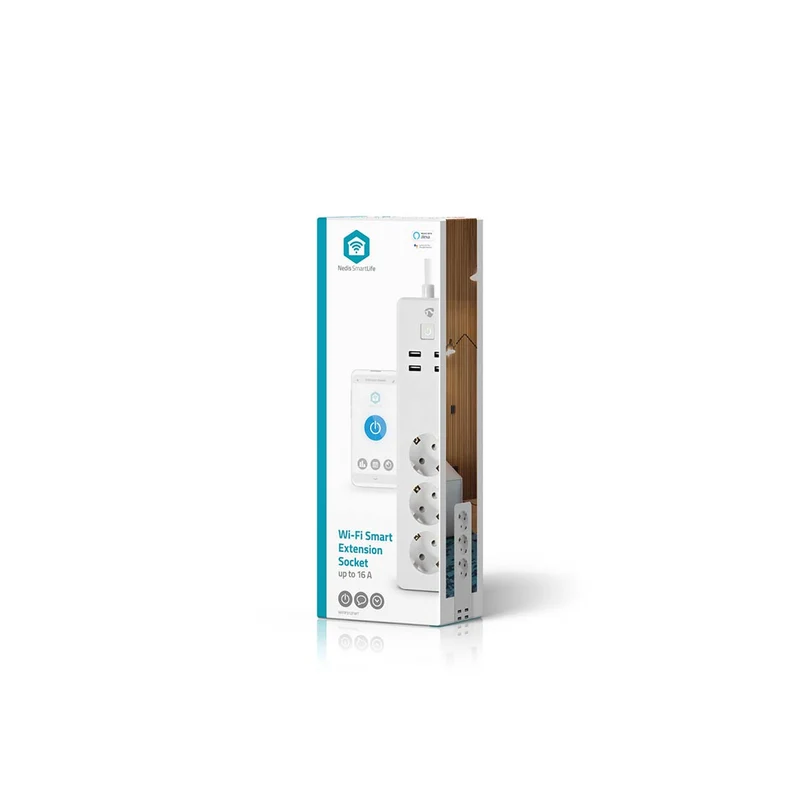 SmartLife Stekkerdoos Wi-Fi - 3x Randaarde stekker (CEE 7/3) / 4 x USB - 16.0A