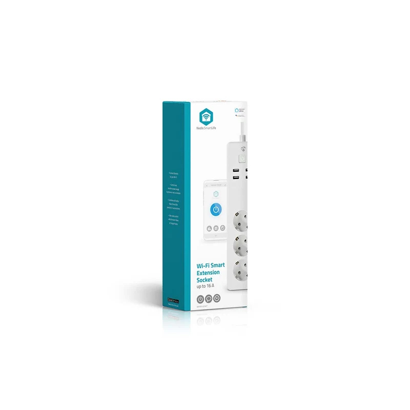 SmartLife Stekkerdoos Wi-Fi - 3x Randaarde stekker (CEE 7/3) / 4 x USB - 16.0A