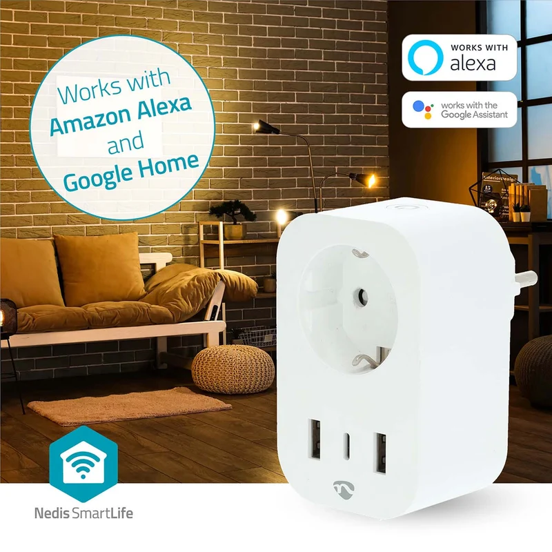 SmartLife Slimme Stekker Wi-Fi - IP21 - Energiemeter