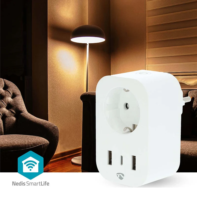 SmartLife Slimme Stekker Wi-Fi - IP21 - Energiemeter