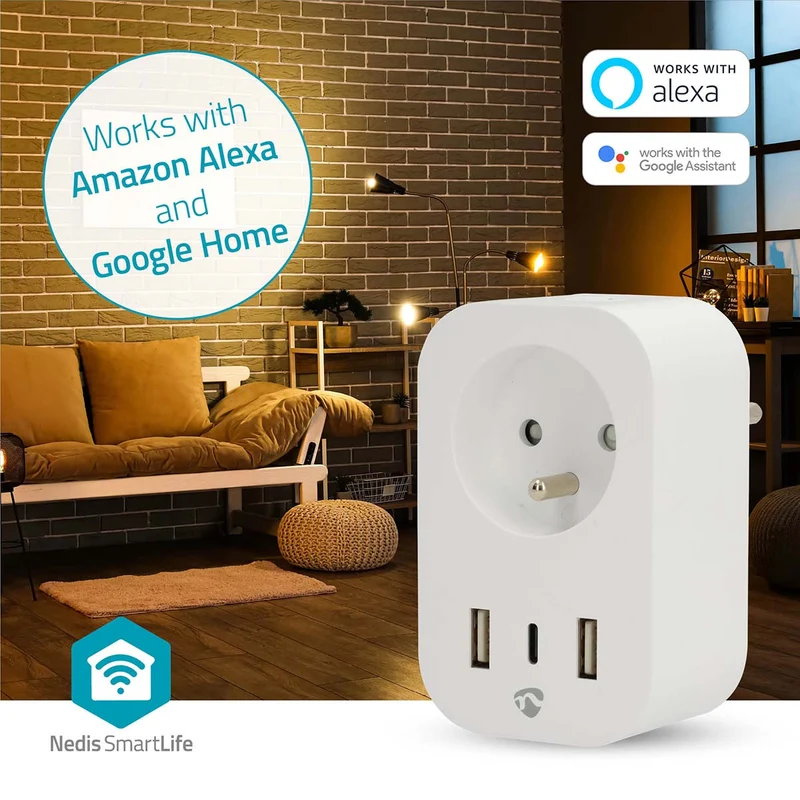 SmartLife Slimme Stekker Wi-Fi - IP21 - Energiemeter