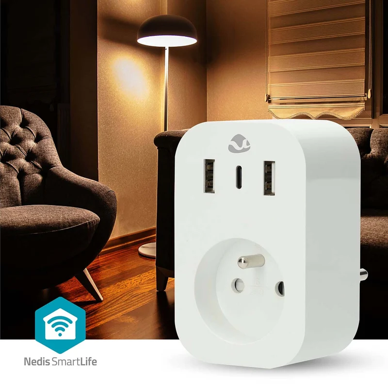SmartLife Slimme Stekker Wi-Fi - IP21 - Energiemeter
