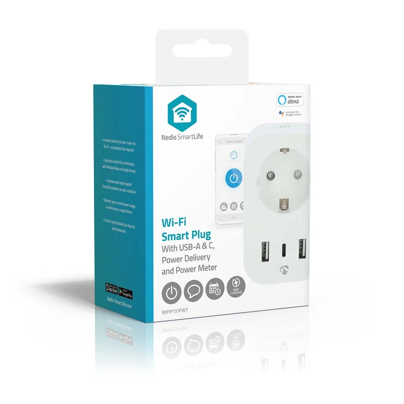 SmartLife Slimme Stekker Wi-Fi - IP21 - Energiemeter