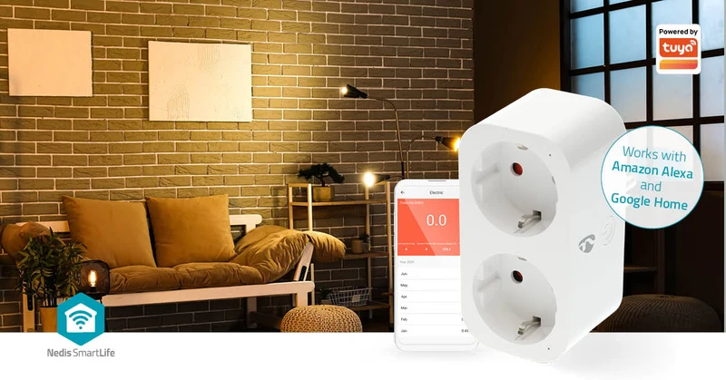 SmartLife Slimme Stekker Wi-Fi - IP21 - Energiemeter
