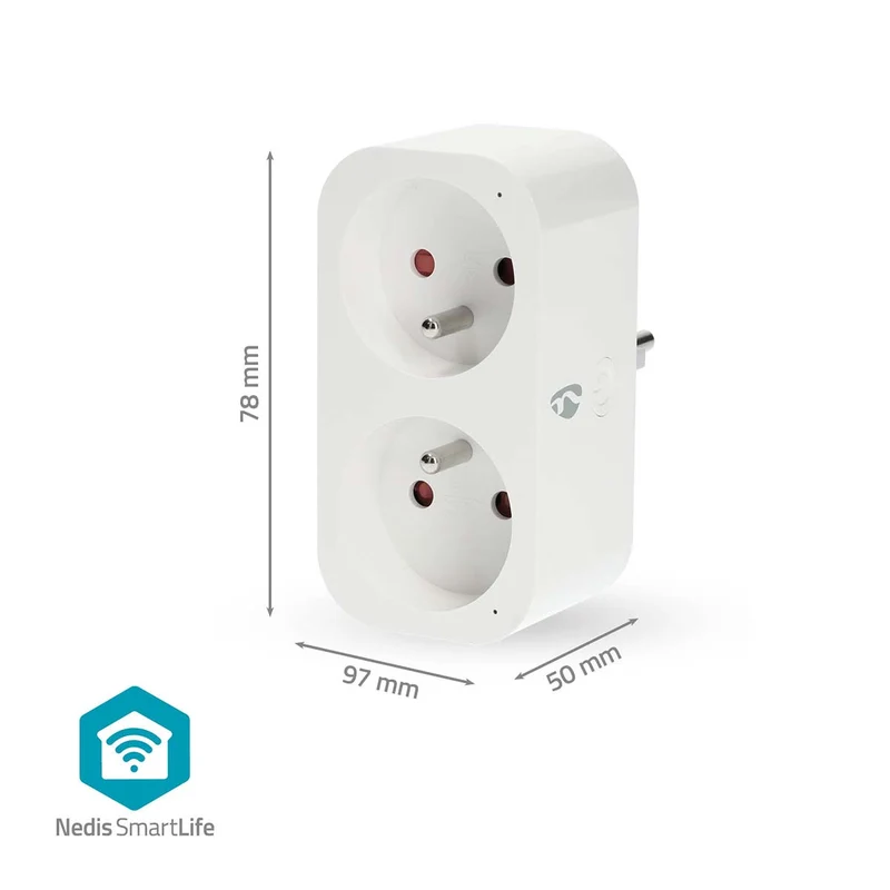 SmartLife Slimme Stekker Wi-Fi - IP21 - Energiemeter
