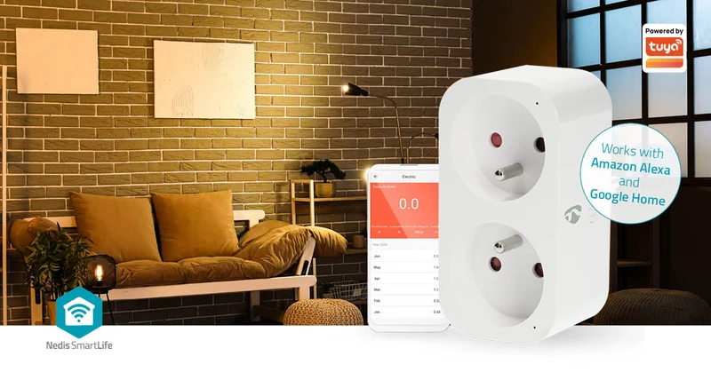 SmartLife Slimme Stekker Wi-Fi - IP21 - Energiemeter