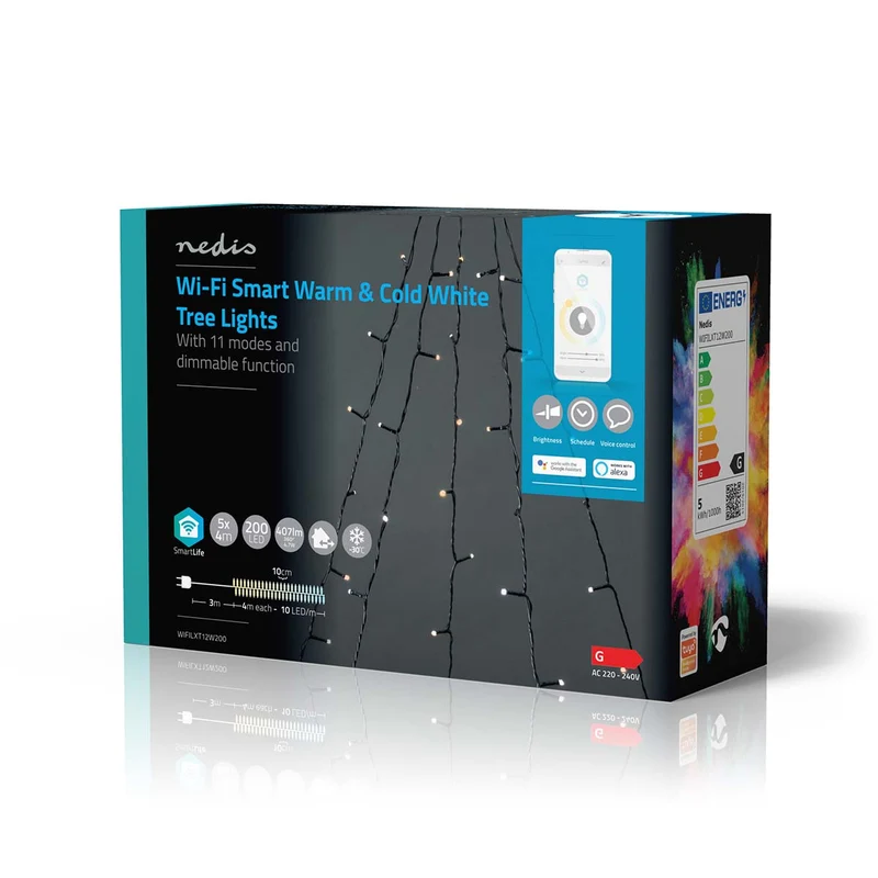 SmartLife-kerstverlichting Boom - Wi-Fi - Warm tot Koel Wit