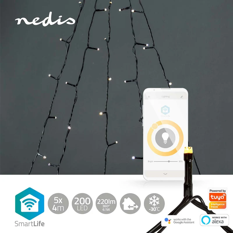 SmartLife-kerstverlichting Boom - Wi-Fi - Warm Wit