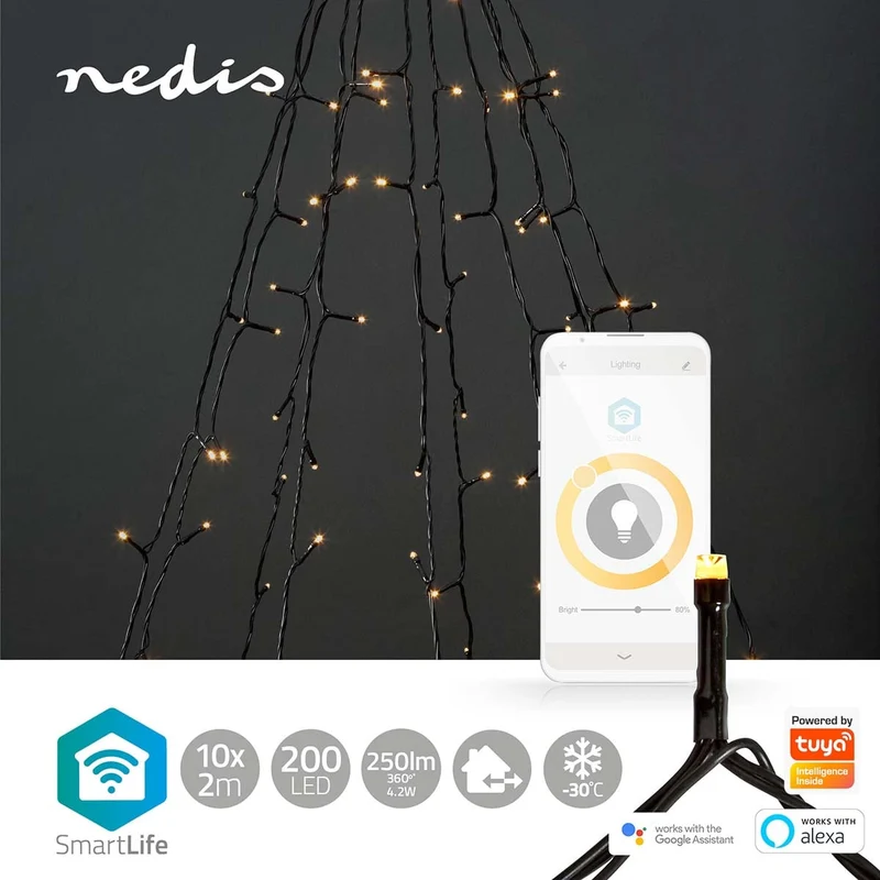 SmartLife-kerstverlichting Boom - Wi-Fi - Warm Wit