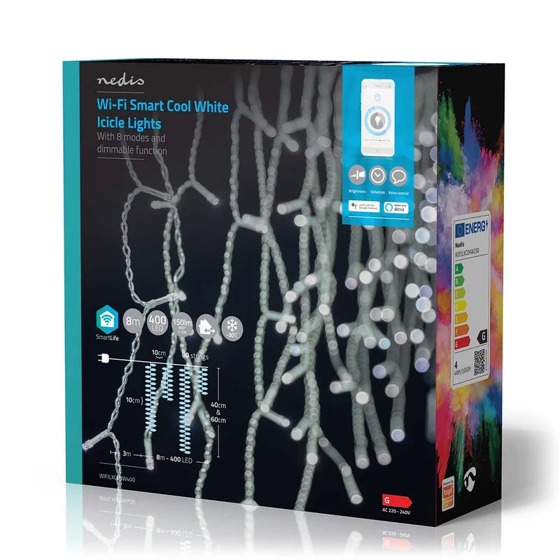 SmartLife-kerstverlichting Ijskegel - Wi-Fi - Koel Wit