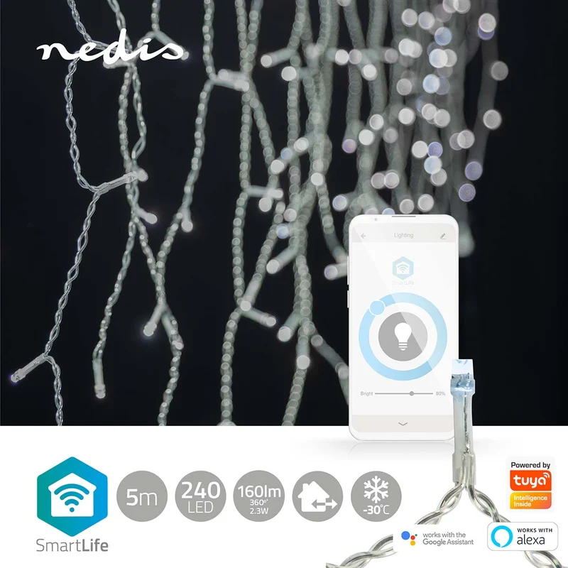 SmartLife-kerstverlichting Ijskegel - Wi-Fi - Koel Wit