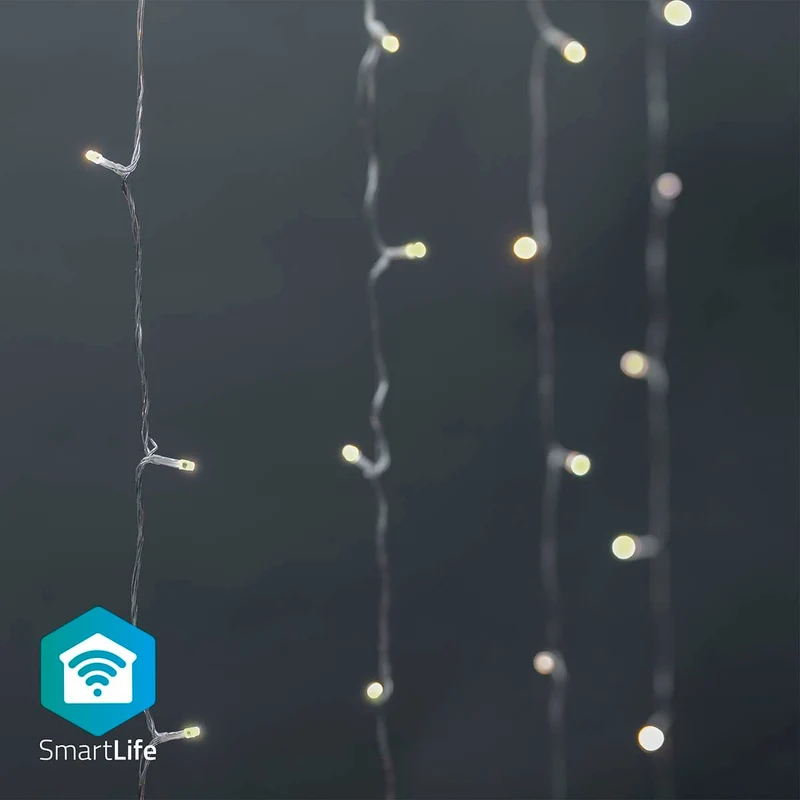 SmartLife-kerstverlichting Gordijn - Wi-Fi - Warm tot Koel Wit