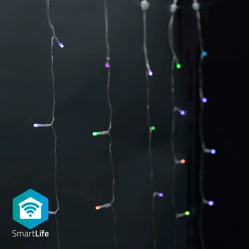 SmartLife-kerstverlichting Gordijn - Wi-Fi - RGB