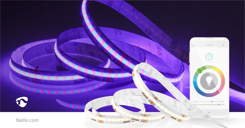 SmartLife LED Strip Wi-Fi - RGB / Warm tot Koel Wit - COB