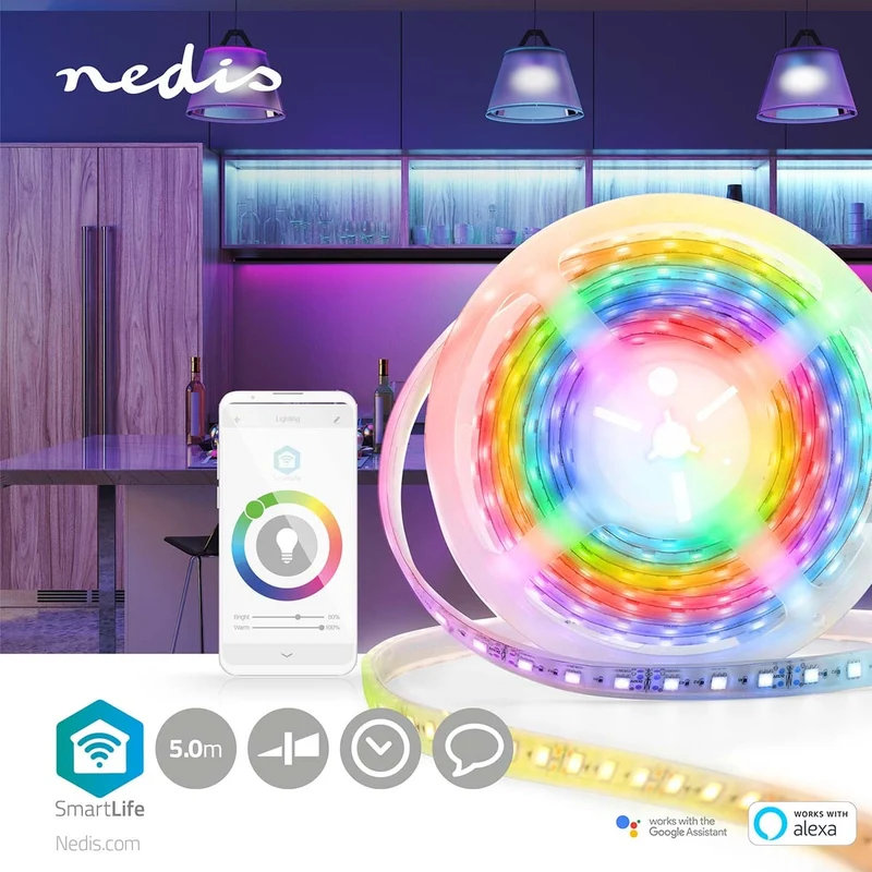 SmartLife LED Strip Wi-Fi - Meerkleurig - SMD