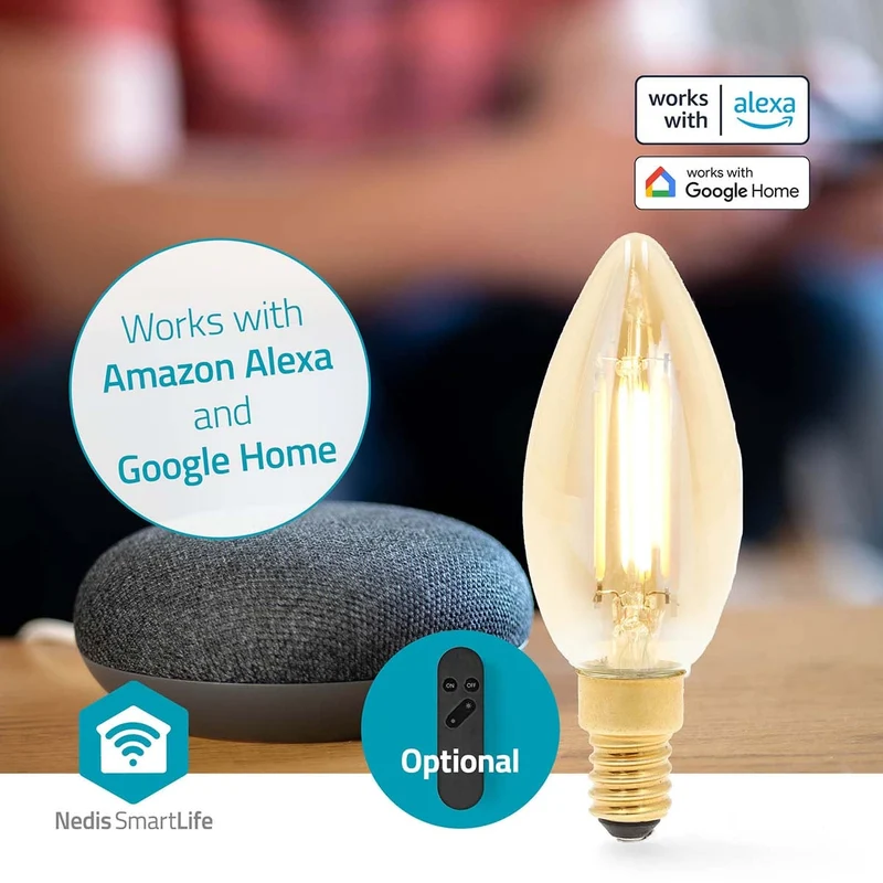 SmartLife LED Filamentlamp Wi-Fi - E14 - 470 lm