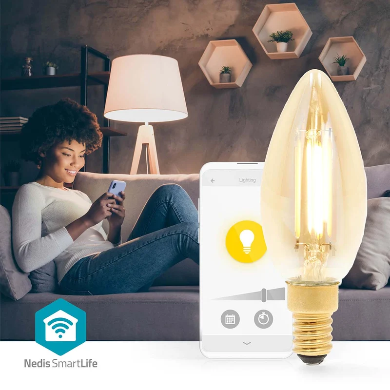 SmartLife LED Filamentlamp Wi-Fi - E14 - 470 lm