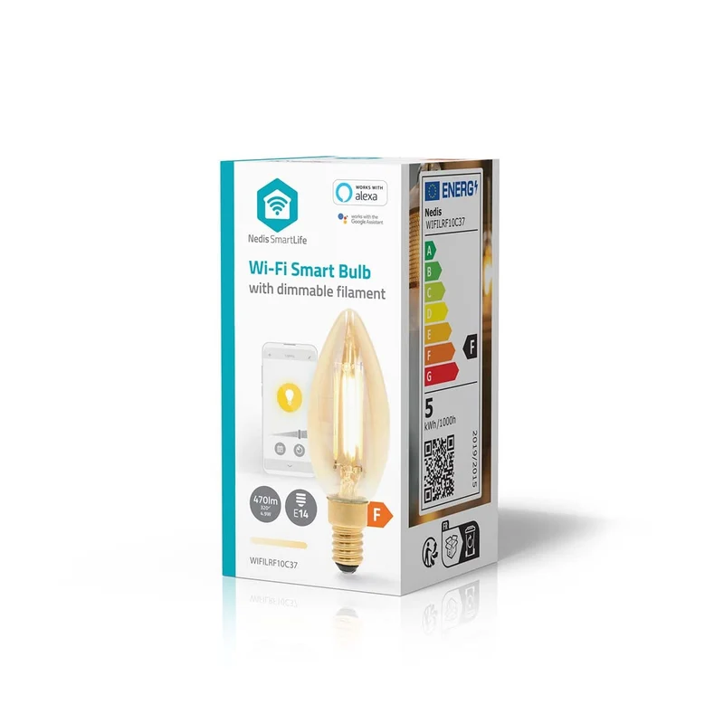 SmartLife LED Filamentlamp Wi-Fi - E14 - 470 lm