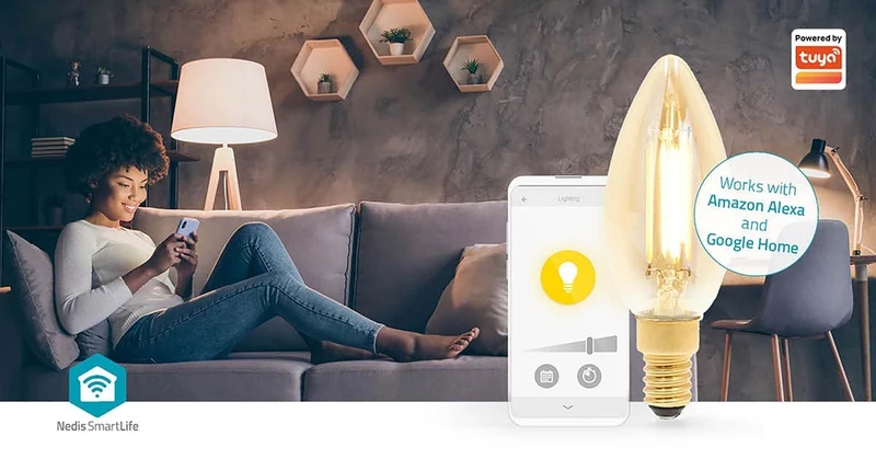 SmartLife LED Filamentlamp Wi-Fi - E14 - 470 lm