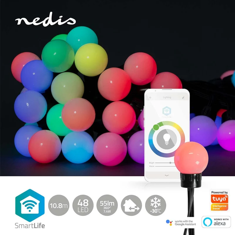 SmartLife Decoratieve Verlichting Feestverlichting - Wi-Fi - RGB