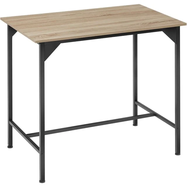 Tectake Edinburgh Bar Table with 4 Stools - Industrial Light Wood, Sonoma Oak