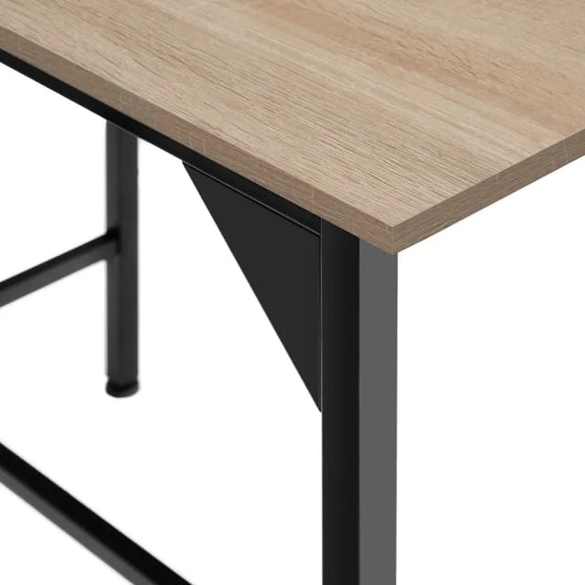 Tectake Edinburgh Bar Table with 4 Stools - Industrial Light Wood, Sonoma Oak