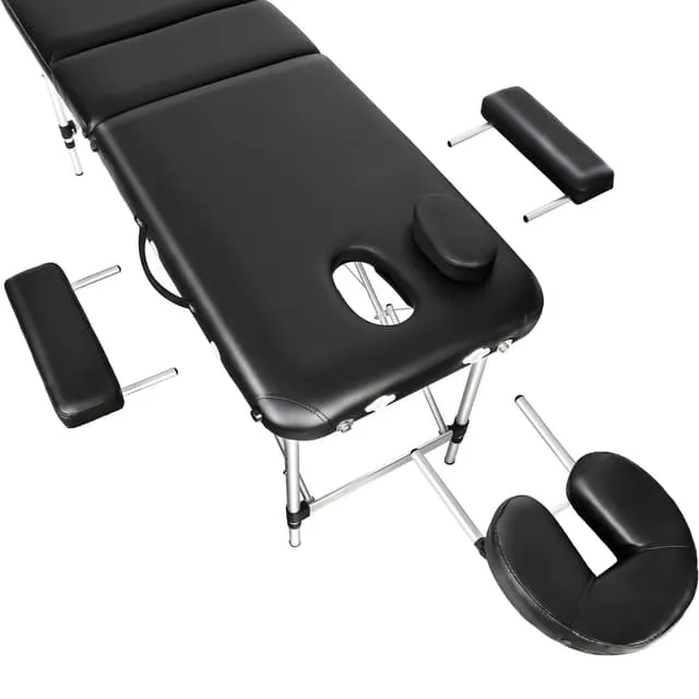 Tectake 3-Zone Massage Table with 5cm Pad and Aluminum Frame
