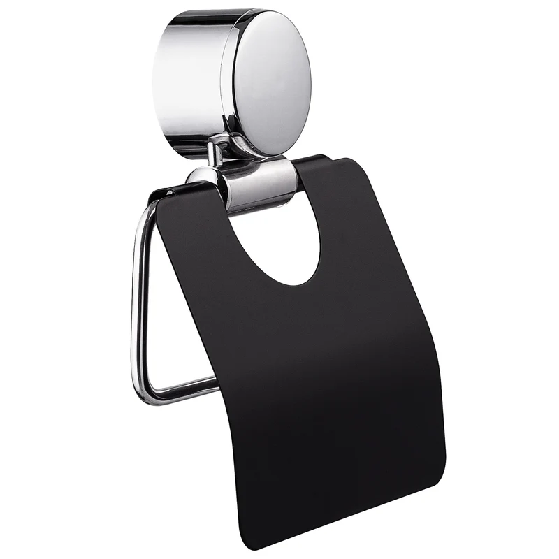 Tectake Modern Design 3-Piece Toilet Set, Black