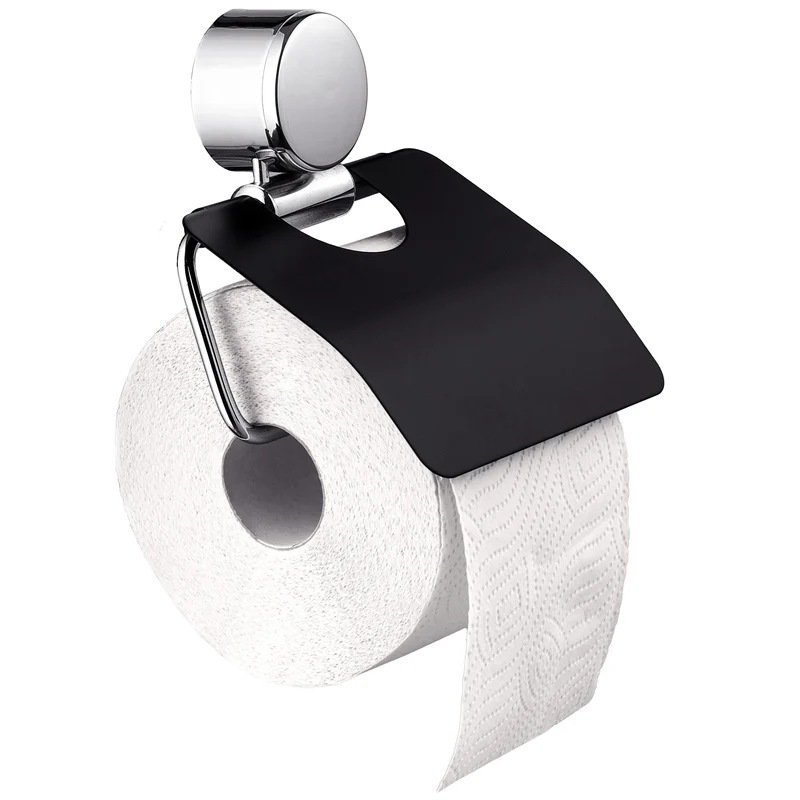 Tectake Modern Design 3-Piece Toilet Set, Black