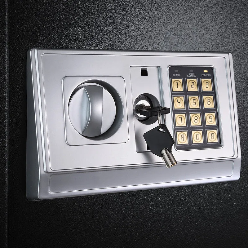 Electronic Safe tectake 50 x 35 x 34.5 cm with Double Bolt Locking System, Black