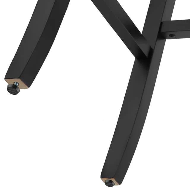 Bar Stool with Faux Leather, Black