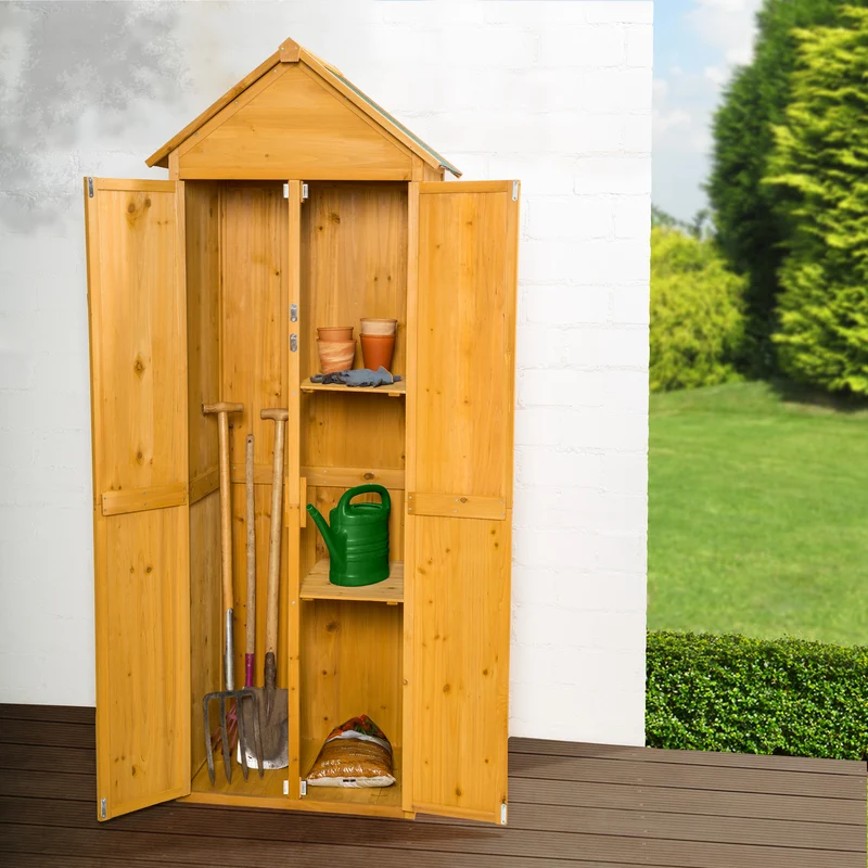 Tectake Garden storage shed with a pitched roof
