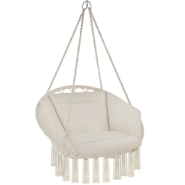 Tectake Swing Chair Grazia, Beige