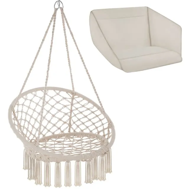 Tectake Swing Chair Grazia, Beige