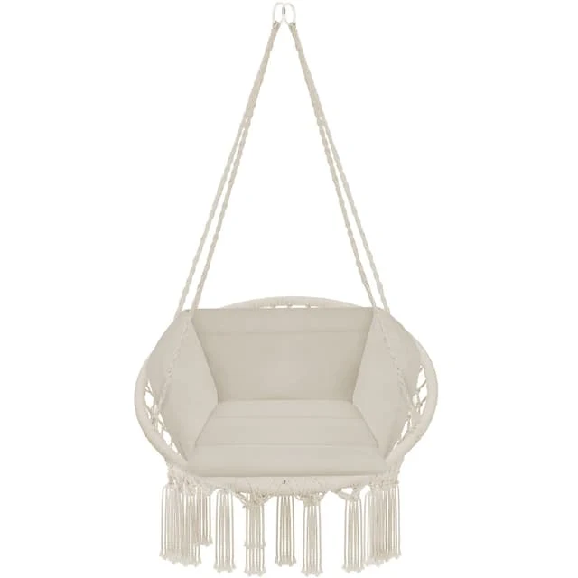 Tectake Swing Chair Grazia, Beige