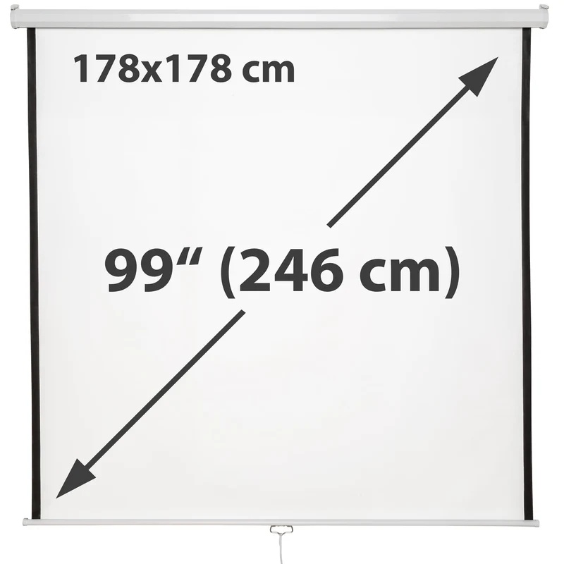 Projector Screen HDTV, 178 x 178 cm