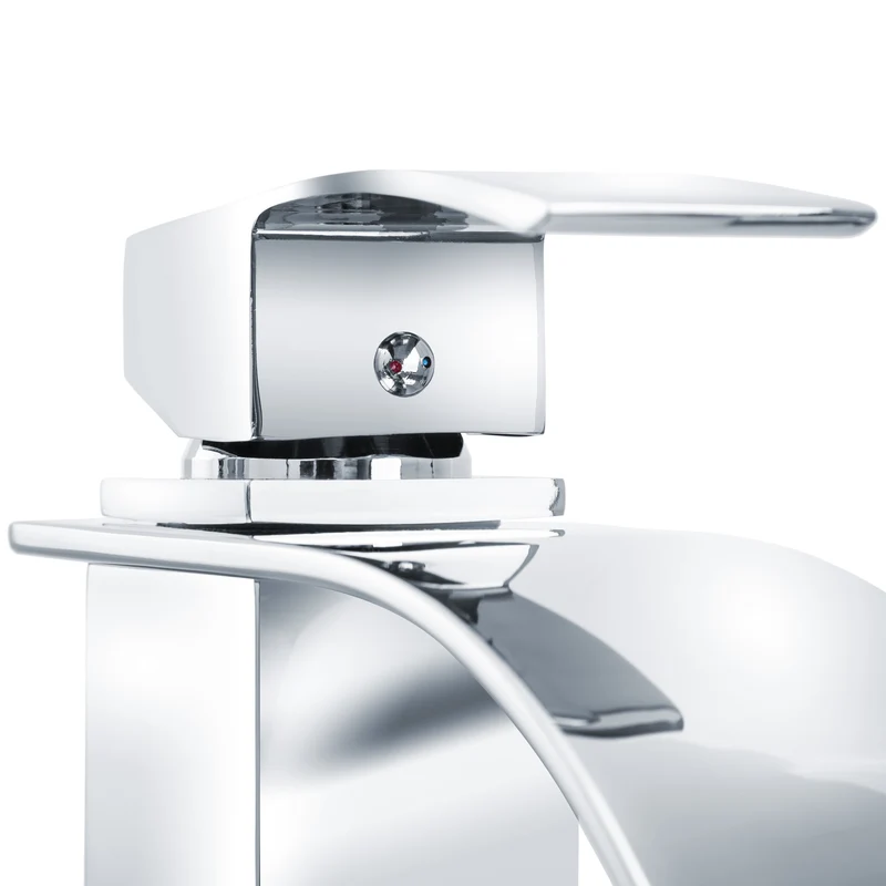 Tectake High Waterfall Mixer Tap, Chrome