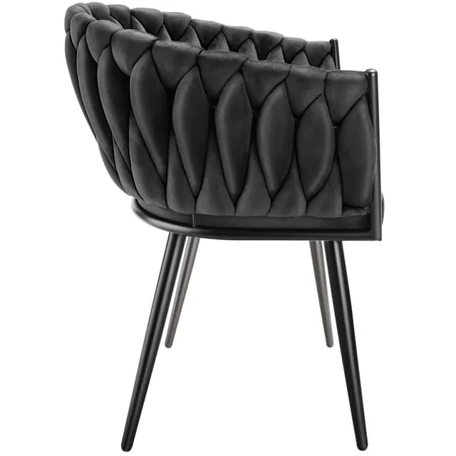 Dining Chair Astano, Padded, Velvet, Knot Design