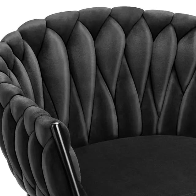 Dining Chair Astano, Padded, Velvet, Knot Design