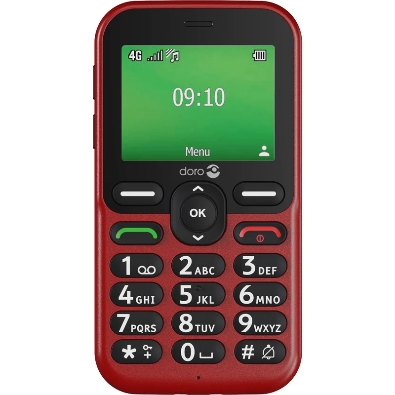 Doro Leva E11 Basic Phone, Red