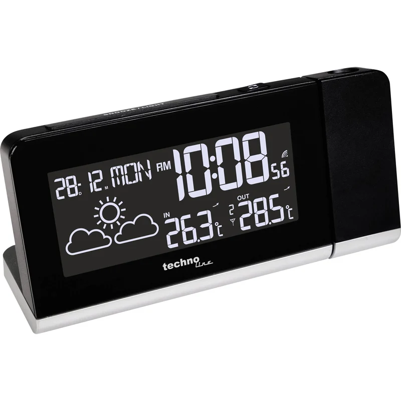 Techno Line WT 539 Radio Alarm Clock Digital, Black