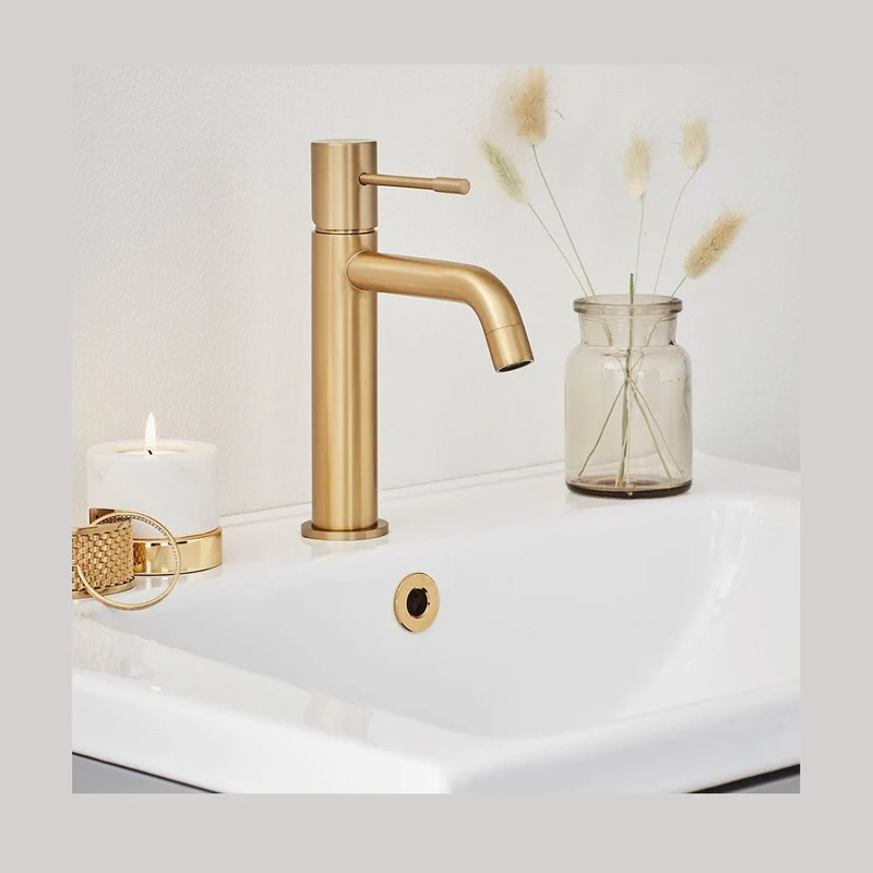 Hafa Fine Matte Brushed Brass Basin Mixer