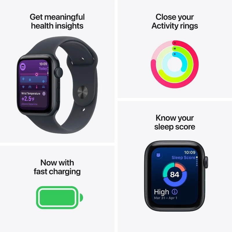 Apple Watch SE 3 GPS 40mm Starlight Aluminum, Starlight Sport Band - S/M