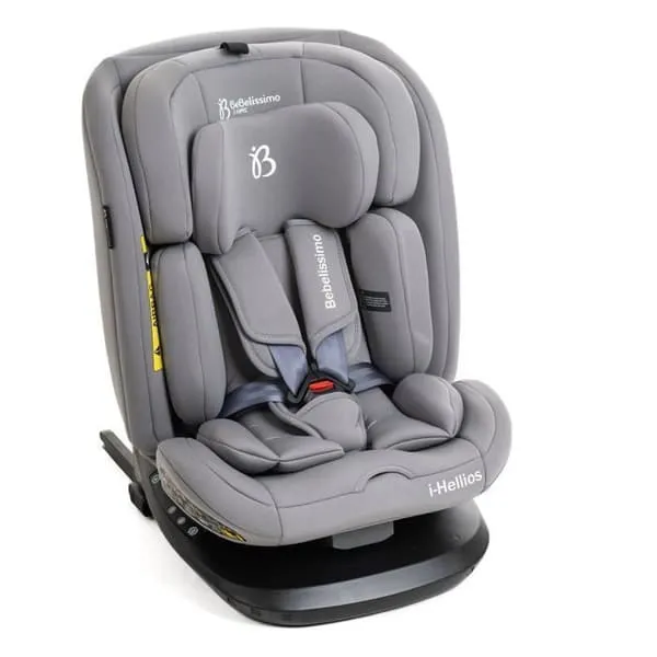 Bebelissimi Isofix Car Seat with 360° Swivel, 40-150cm (0-36 kg) R129 i-size, Gray/Black