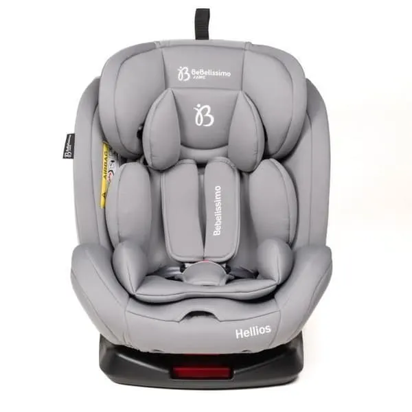 Bebelissimi Isofix Car Seat with 360° Swivel, 40-150cm (0-36 kg) R129 i-size, Gray/Black