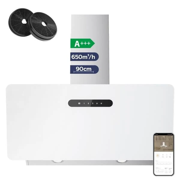 Ciarra Cooker Hood 90cm, White (CD9736KW)
