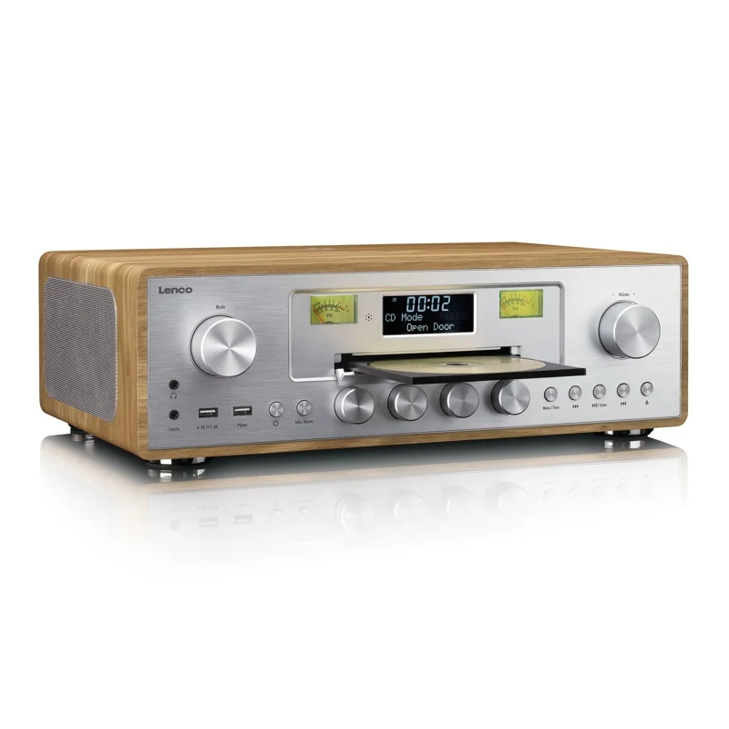 Lenco DAR-281WDSI Stereo Set, Wood Silver