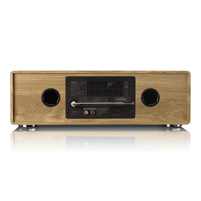 Lenco DAR-281WDSI Stereo Set, Wood Silver