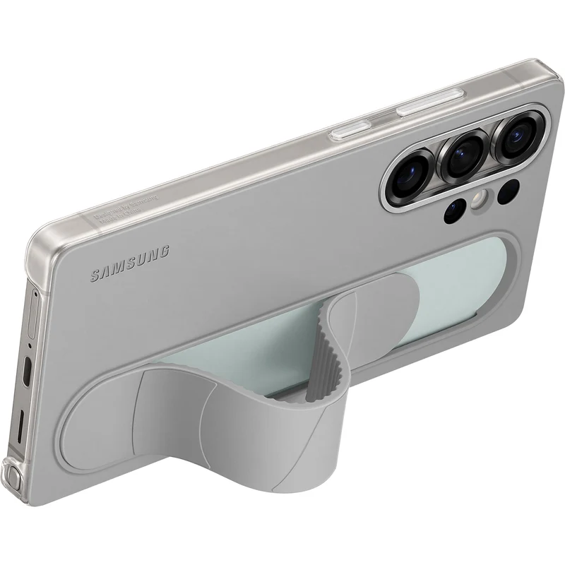 Samsung S25 Ultra Standing Grip Case, Gray/Mint