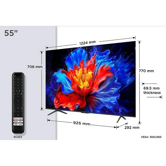 TCL 55" P8K – 4K QLED Google TV